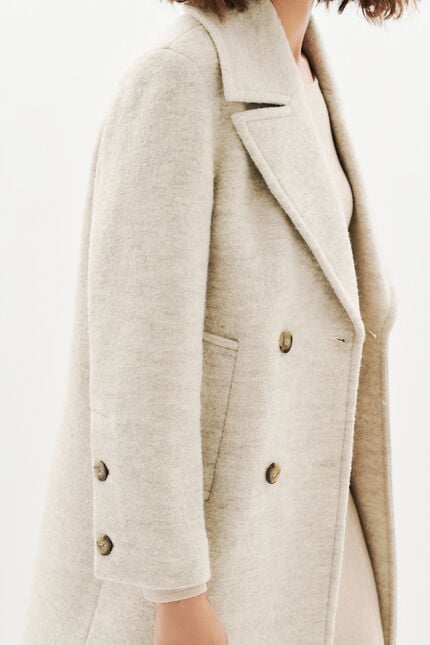 Gabanone2 coat 100% wool ecru woman