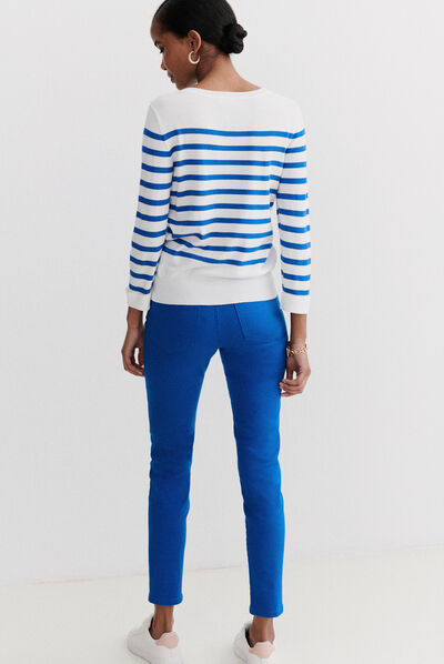 pantalon tony b bleu electrique femme