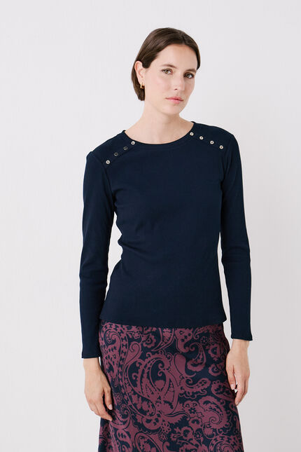 T-shirt tbenta bleu marine femme