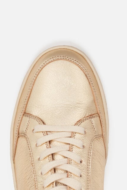 Sneakers Anna van natuurlijk leer goud vrouw