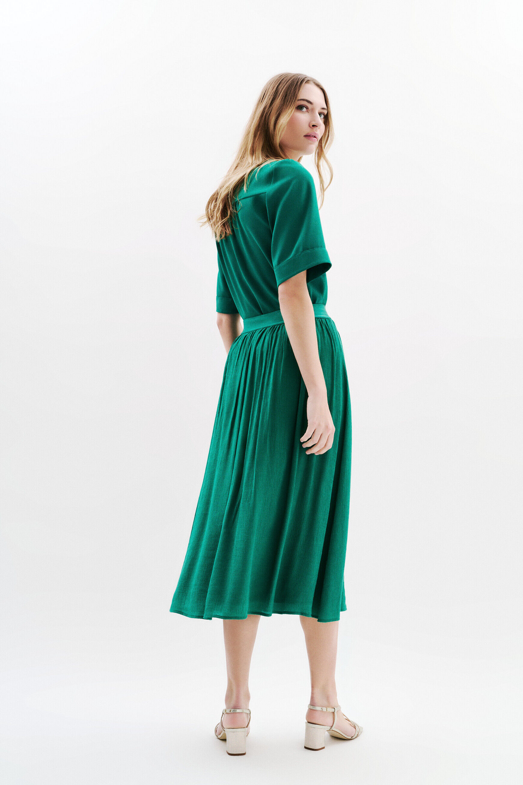Jupe Josa vert foncé femme