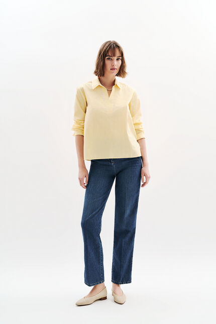Blouse Camille jaune citron femme