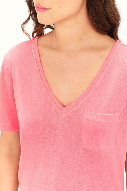 T-shirt tanis rose vif femme