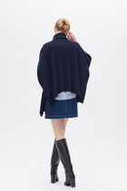 helise poncho navy blue woman