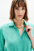 100% linen coraline shirt mint green woman