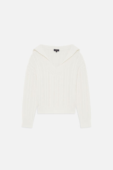 Maglione Mnathan bianco donna