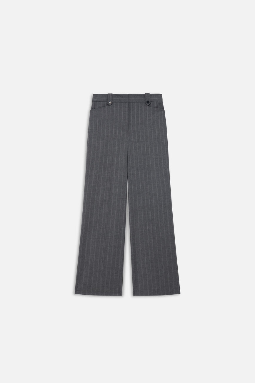 Pantalon pvoyelle gris fonce femme