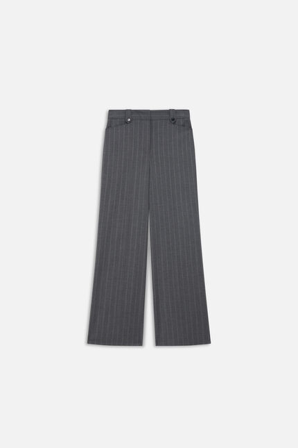 Pantalon pvoyelle gris fonce femme