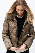 Gavony coat taupe woman