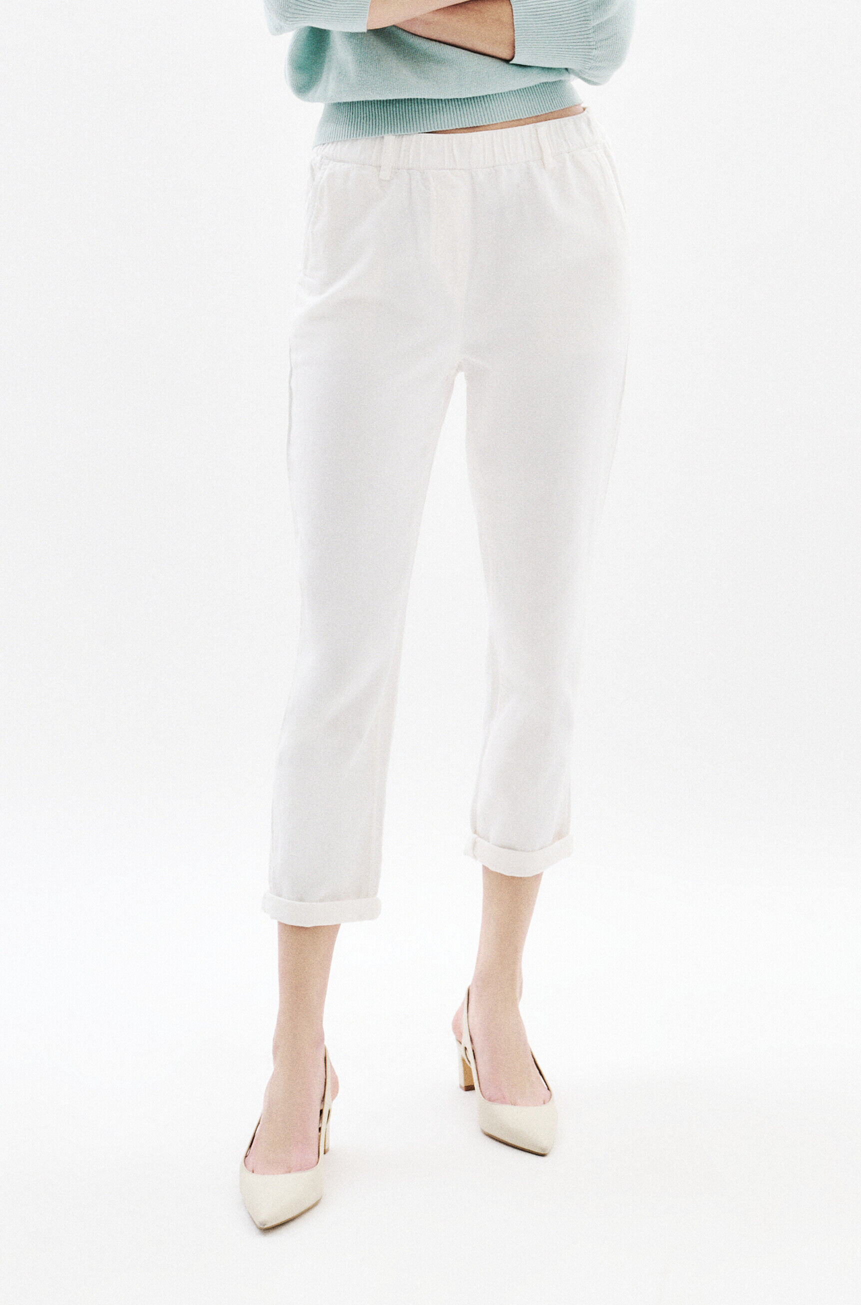 Pantalon pnoor blanc femme
