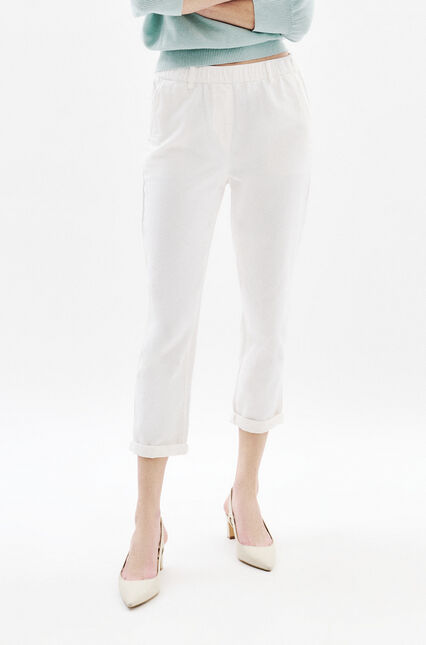 Pantalon pnoor blanc femme