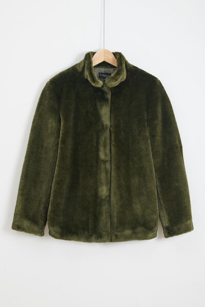 manteau esteban vert kaki femme
