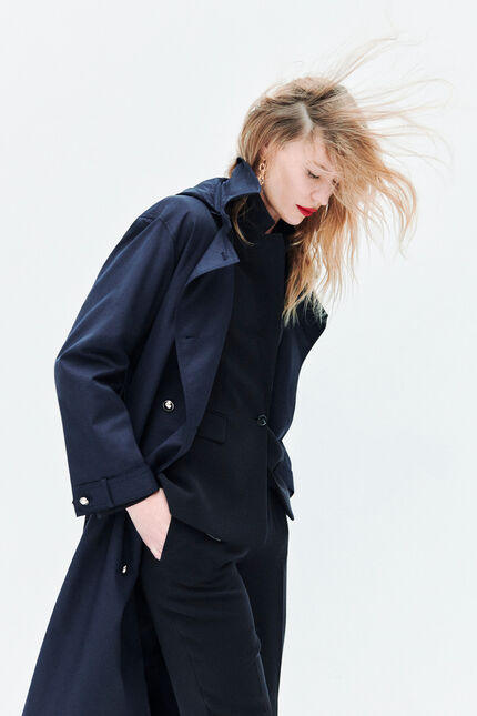 Trench gateau bleu marine femme