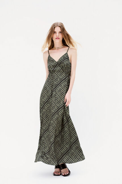 Abito Romary verde cachi donna