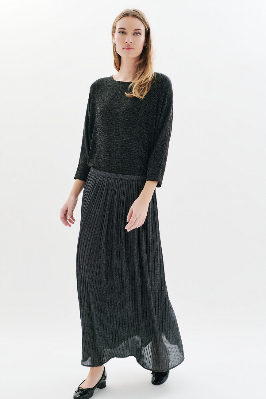 Jam skirt silver grey woman
