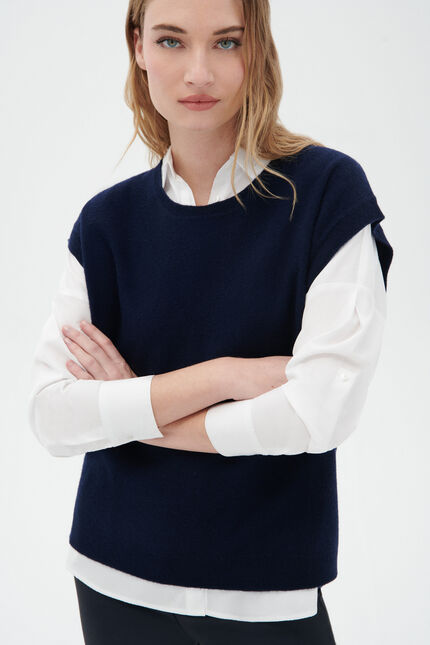 Trui Mathilde marineblauw vrouw