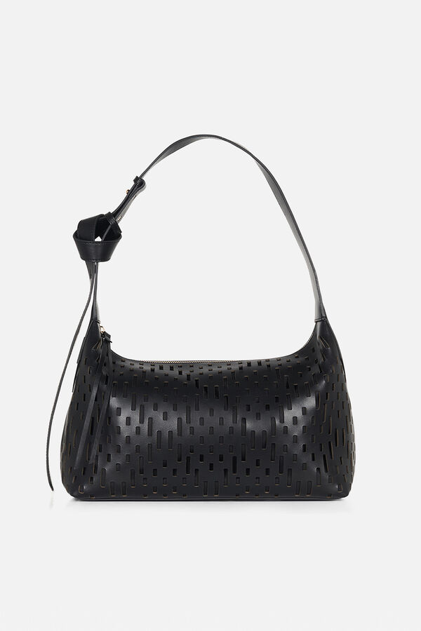 Sac Soalia en cuir noir femme