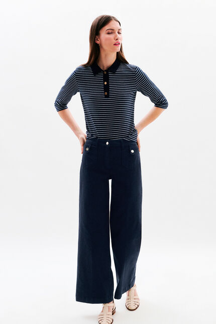 Pantalon Pietro bleu marine femme