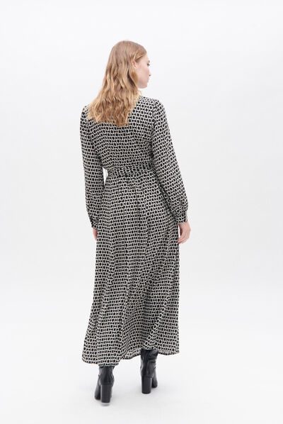 Robe rileste noir femme