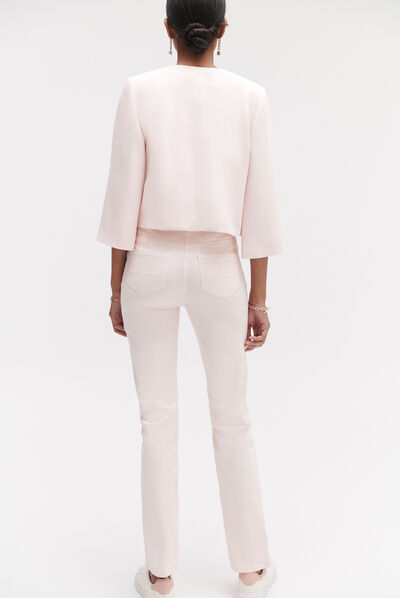 pantalon droit darling rose clair femme
