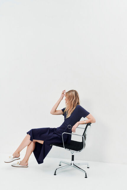 raika jurk marineblauw vrouw