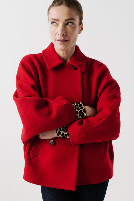 Manteau Gevene rouge femme