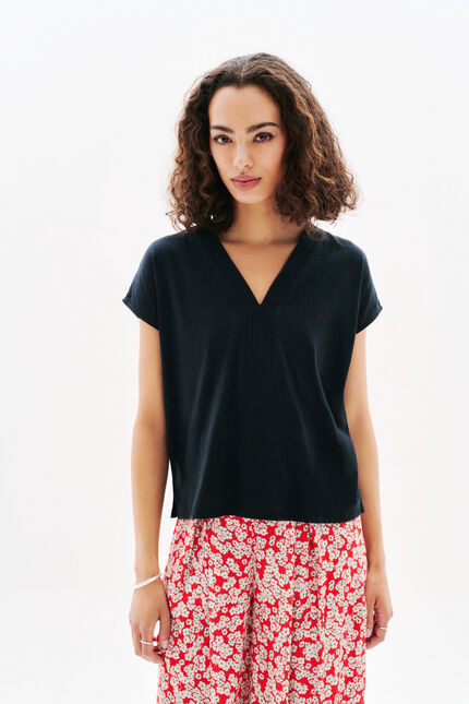 T-shirt Tikat3 noir femme