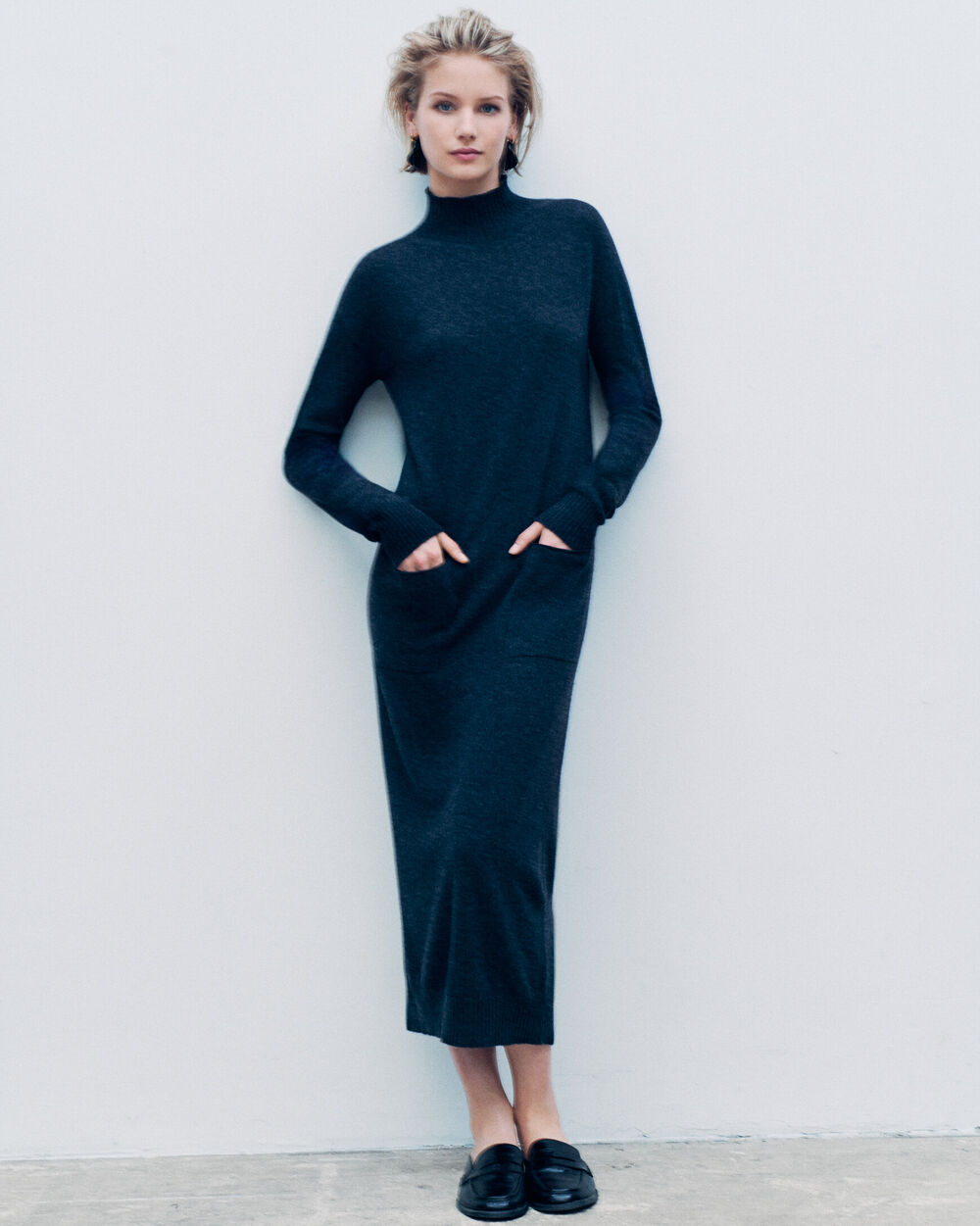 Rnora dress made in Italy dark grey woman