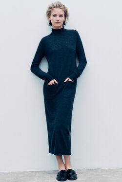 Rnora dress made in Italy dark grey woman