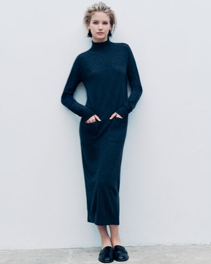 Robe Rnora made in Italy gris fonce femme