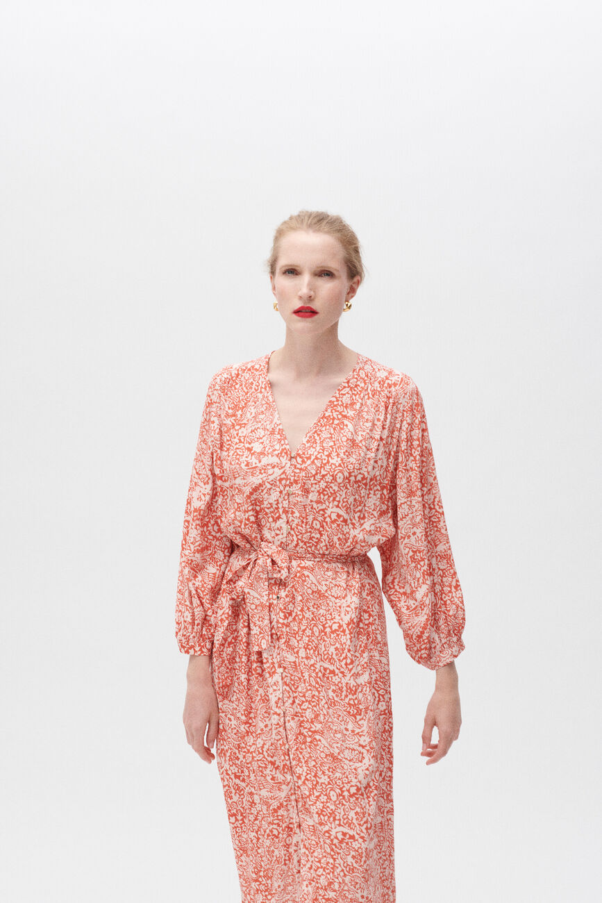 Rita dress orange woman
