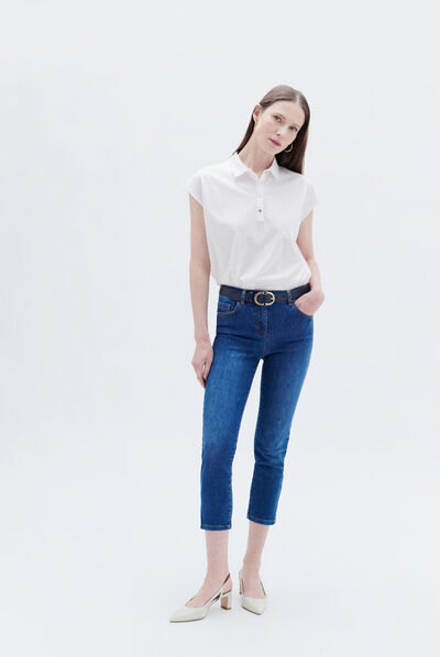 Calças pcaleb denim stone mulher