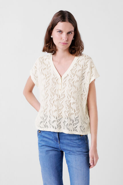 Camiseta tnoe marfim mulher