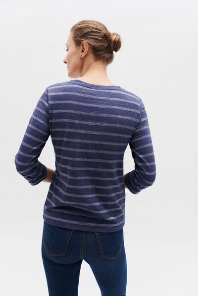 t-shirt clotilde bleu marine femme