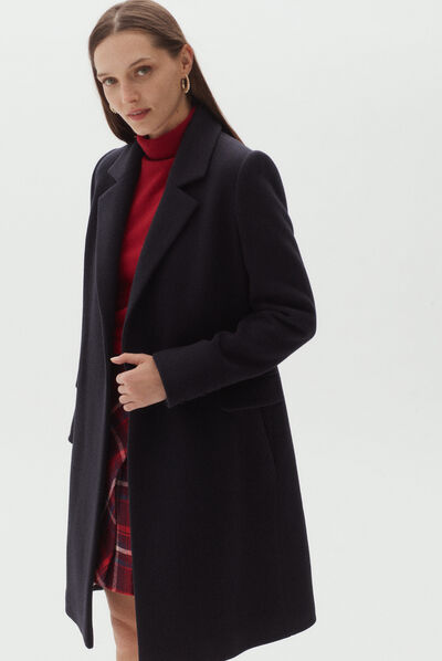manteau norton bleu marine femme