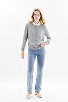 mcaroline 100% cashmere cardigan grey woman