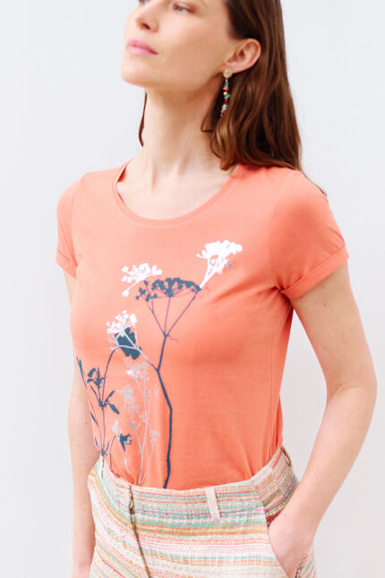 T-shirt Maxine rosa corallo donna