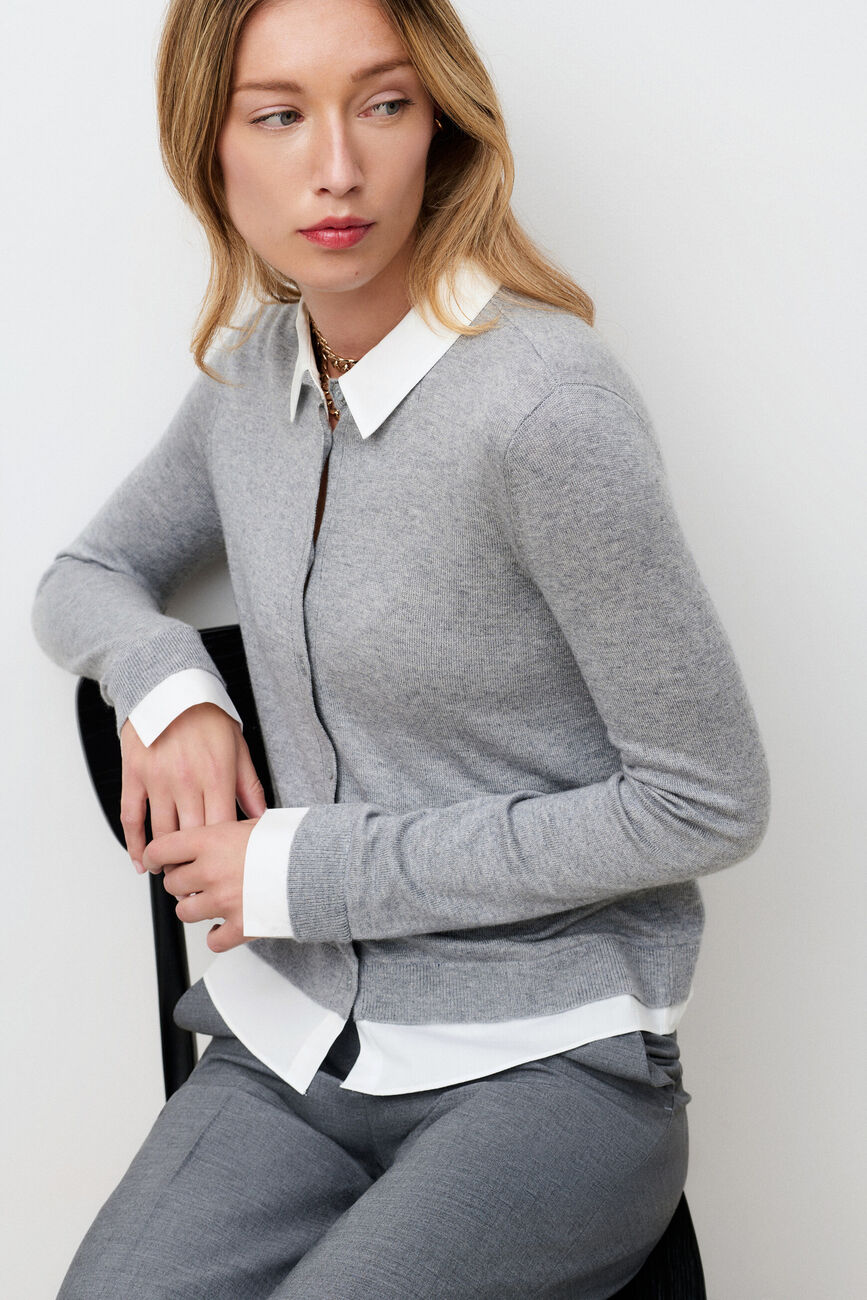 Pull Mlenny gris femme