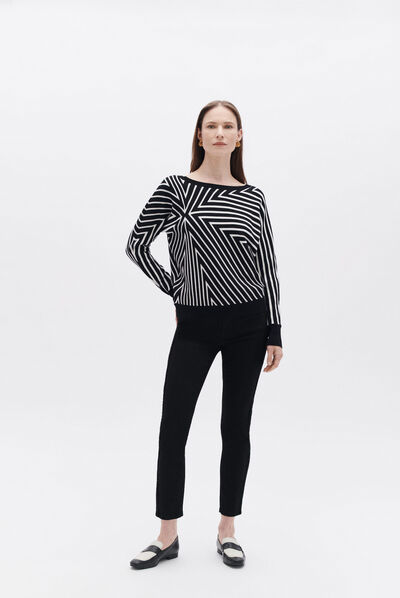 Pull malone noir femme