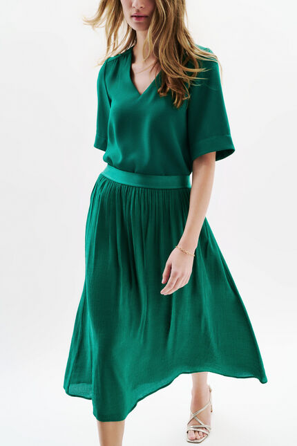 Jupe Josa vert foncé femme