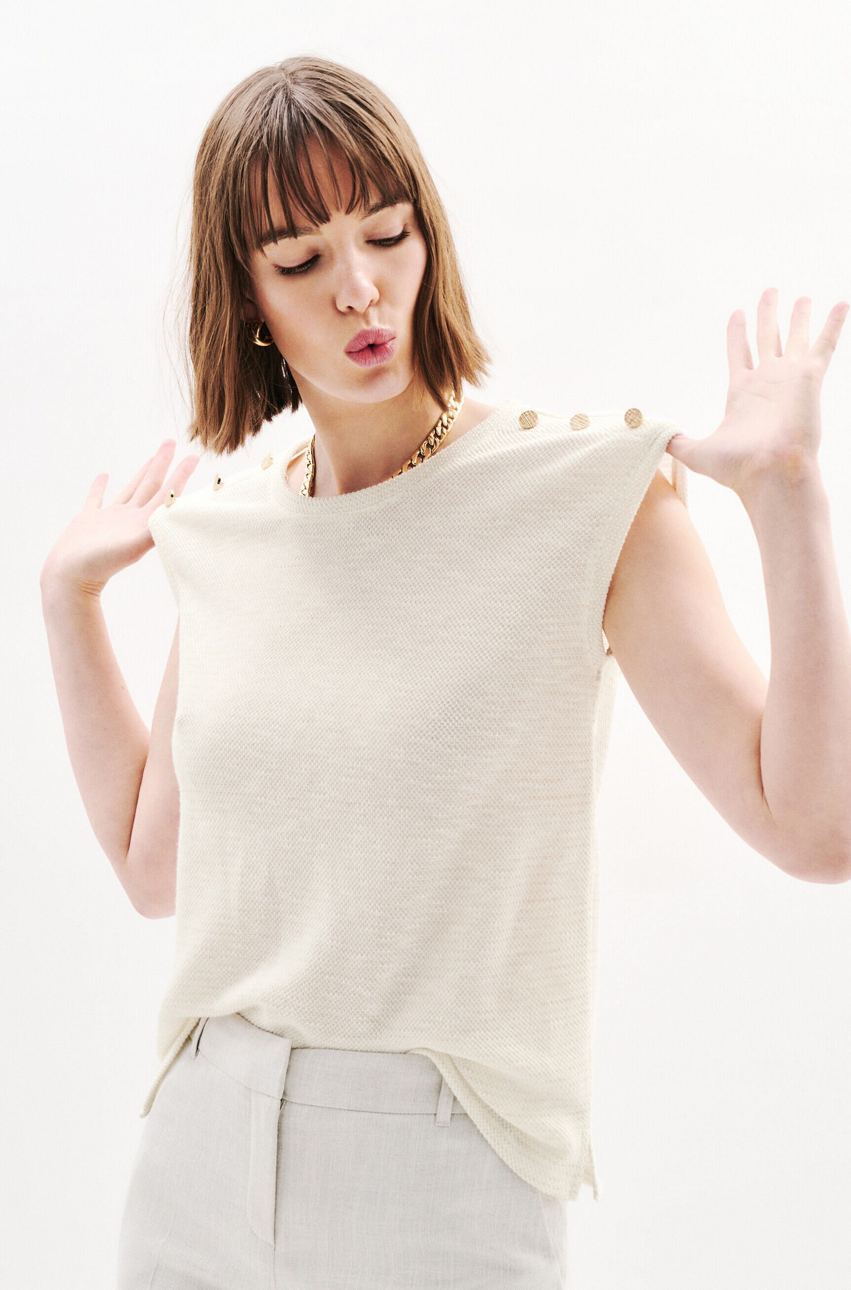T-shirt Tanna ecru femme