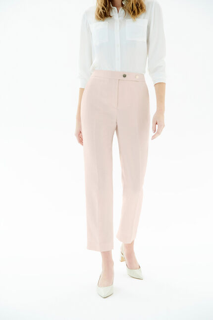Pantalon pencette rose clair femme