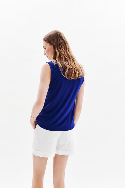 Maglietta Trita bleu foncé donna