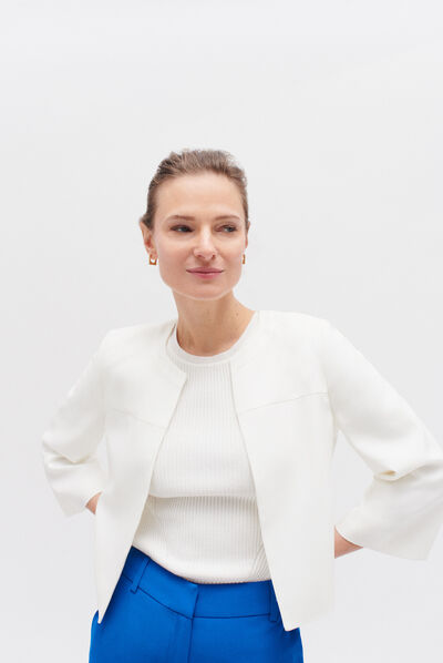 Chaqueta Pauline marfil mujer