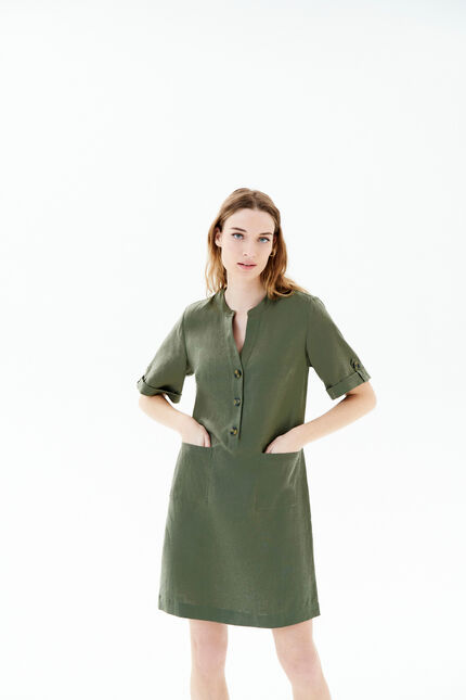 Robe roude2 vert kaki femme