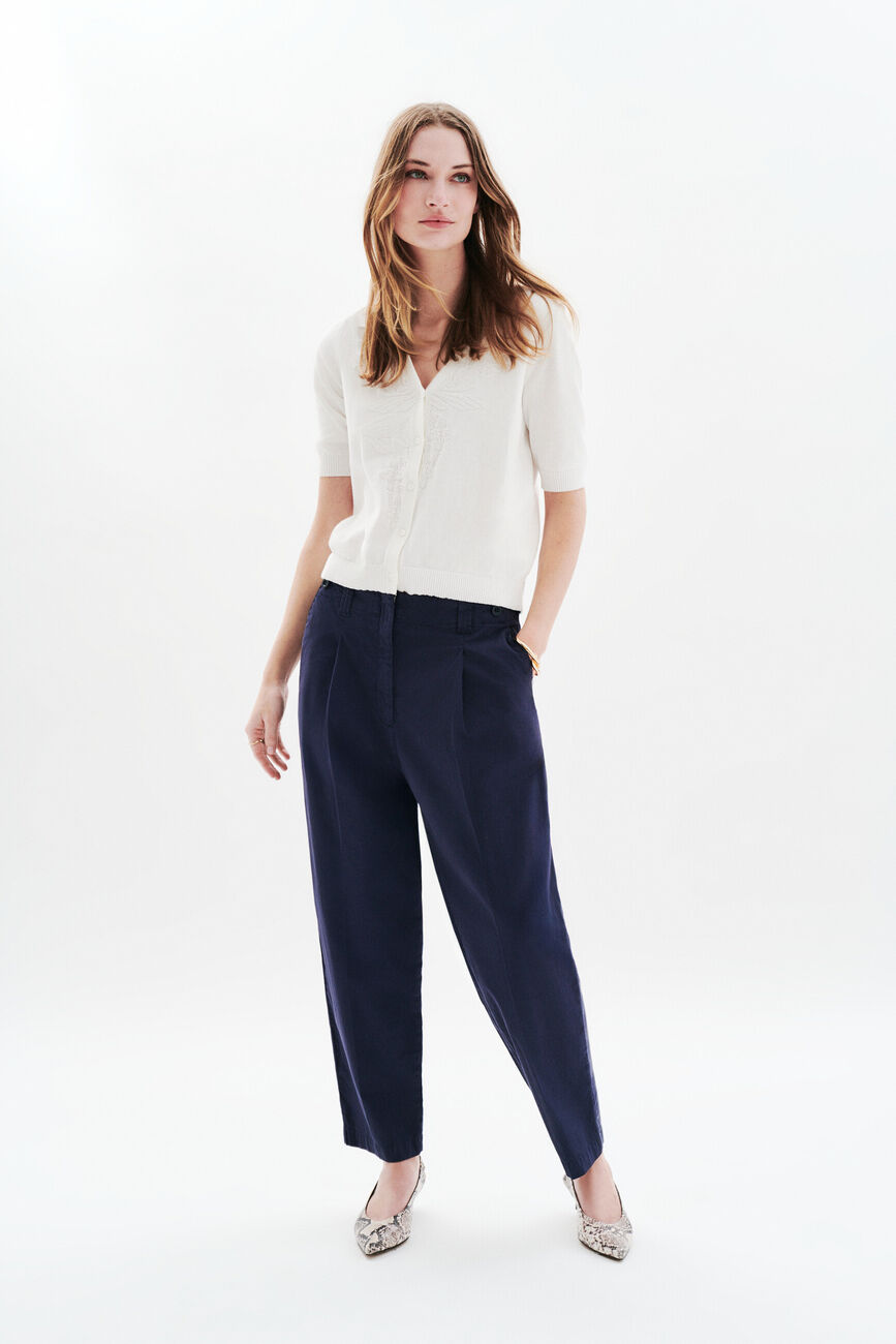 Pantalon Parrel bleu marine femme