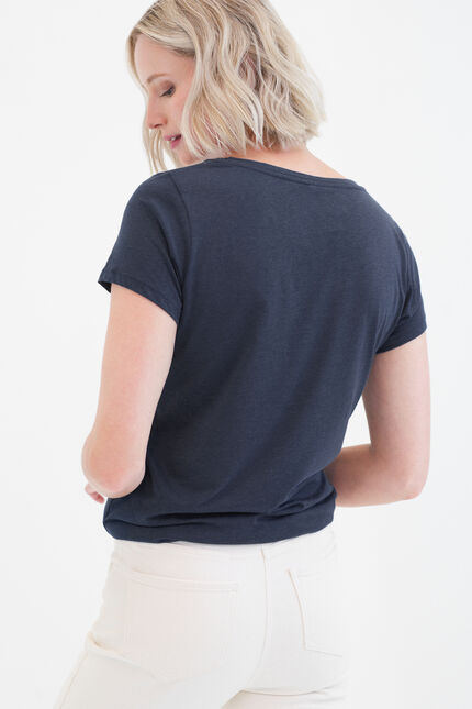 T-shirt Nessa blu navy donna