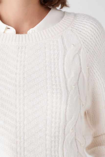 Sweater mronald ecru woman