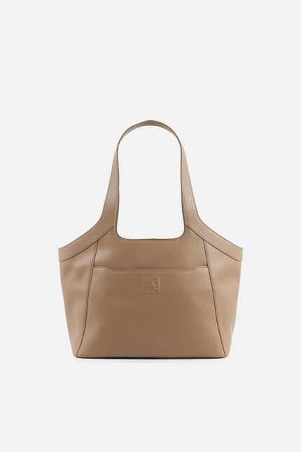 Sac sacha en cuir naturel beige femme