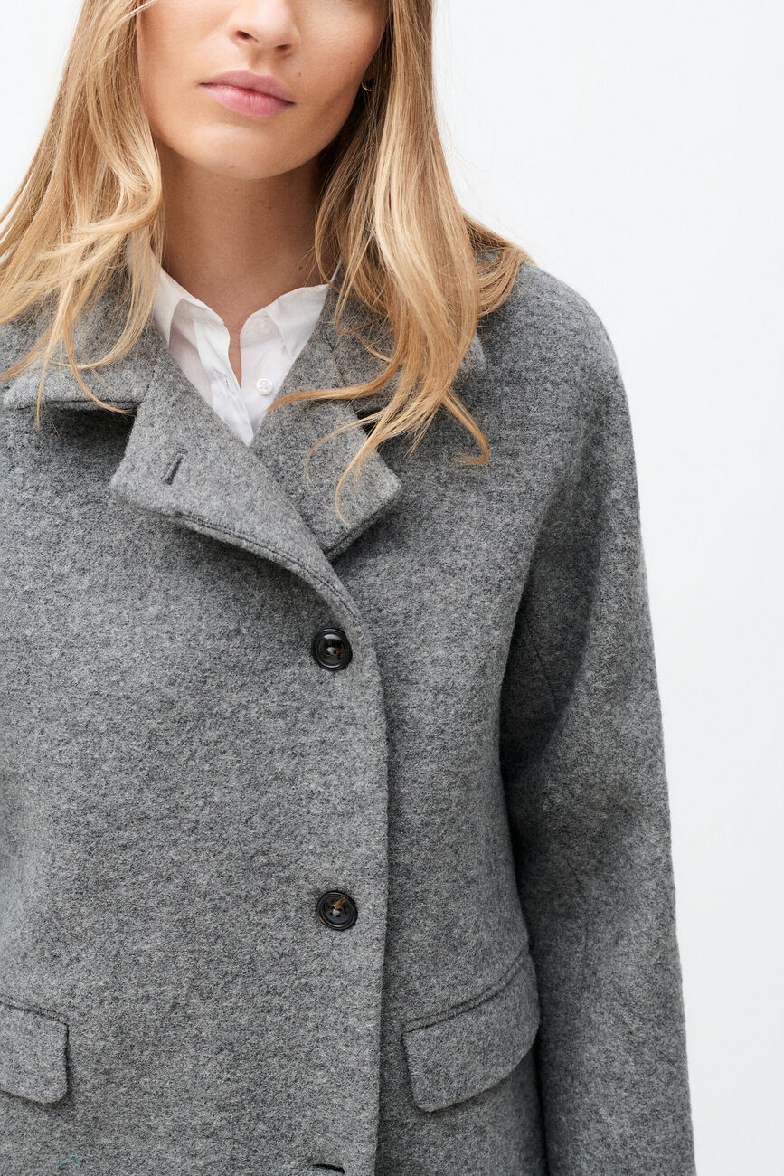 gerome 100 wool coat light grey woman Gerome 100% wool coat light grey woman